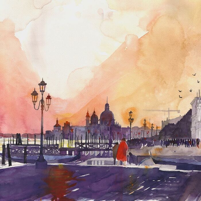 I Show The Beauty Of Venice With My Watercolor Paintings