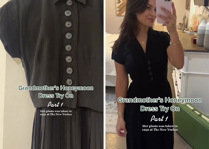 Woman Goes Viral After Trying On Grandma’s 1950s Honeymoon Outfits Woman Goes Viral After Trying On Grandma’s 1950s Honeymoon Outfits