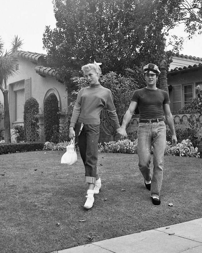 Newlyweds, Janet Leigh And Tony Curtis, At Their Beverly Hills Home, 1953