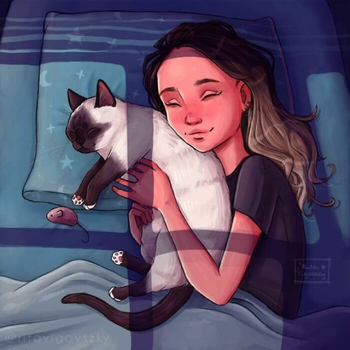 "What It's Like To Have A Cat": 40 Illustrations By This Artist (New Pics)
