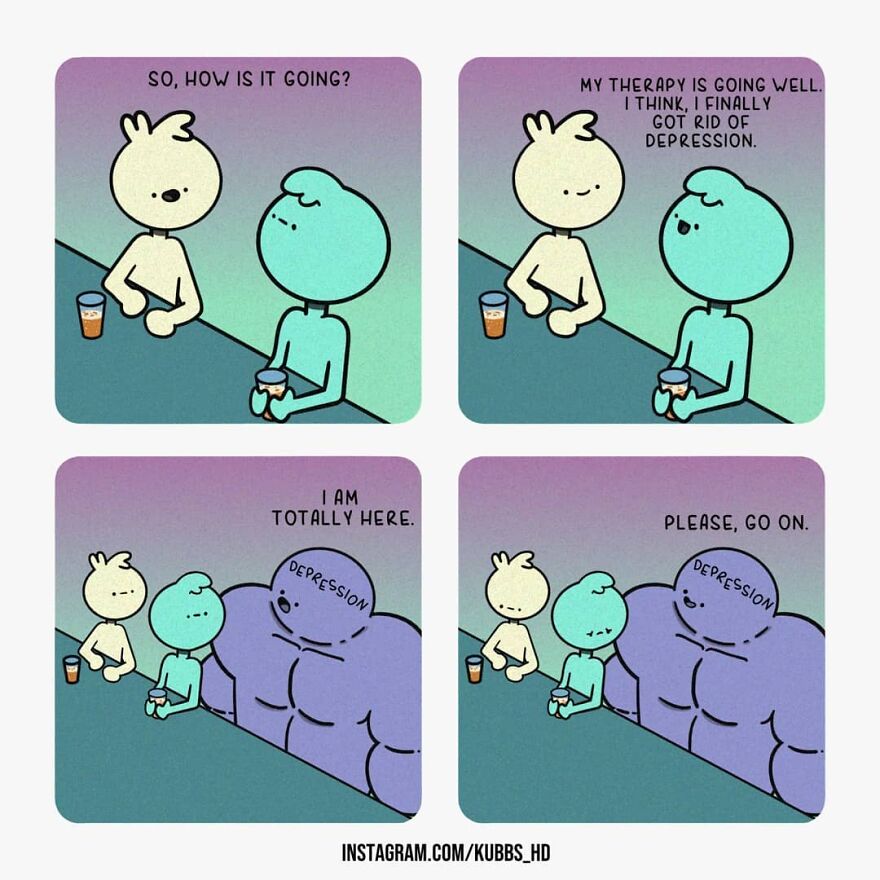 Artist Makes Relatable And Funny Comics That Speak For Mental Health(53 Comics)