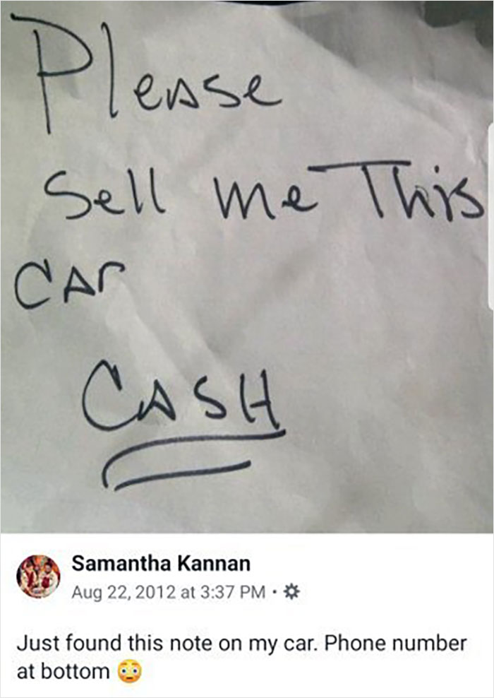 30 Of The Most Startling Windshield Notes Folks Have Ever Found, As Shared In This Online Community