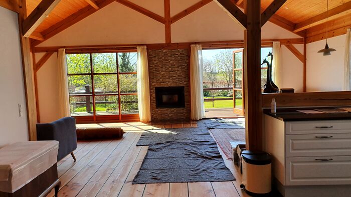 I Finally Own A Fireplace And A Bathtub.. At 56.