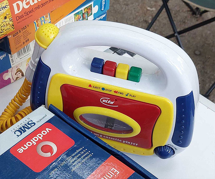 Little Cassette Player With A Microphone! Used To Listen To Fun Children's Songs A Lot On This