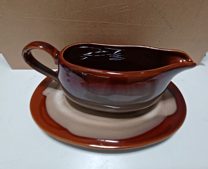 Good Gravy! I Found This Vintage Sango Nova Brown Gravy Boat And Tray For A Total Of $3 At Good Will
