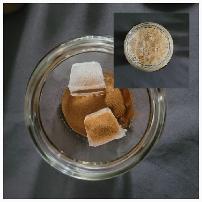 Frappe. Ice Cubes, Instant Espresso, Milk Or Milk Substitute. Close The Mason Jar An Shake It