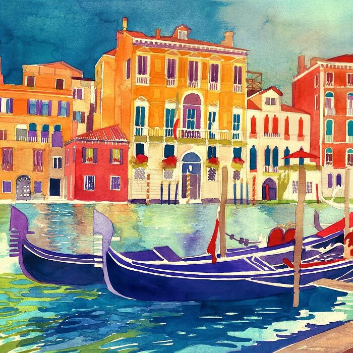 I Show The Beauty Of Venice With My Watercolor Paintings