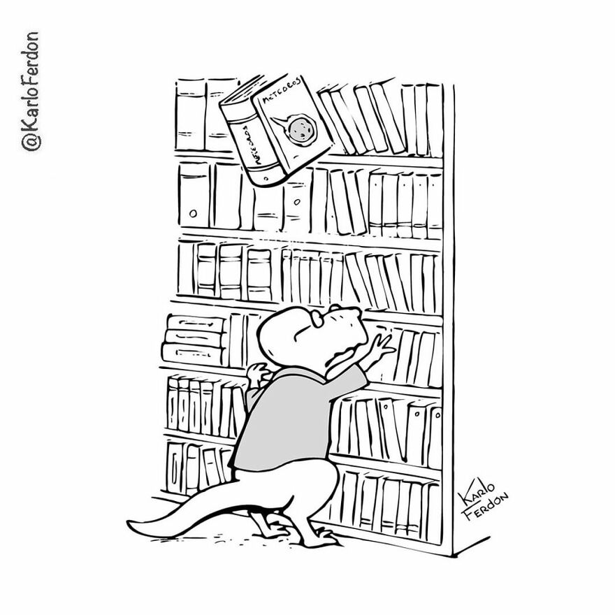 Artist’s 85 New Hilarious Silent Comics With Witty Twists