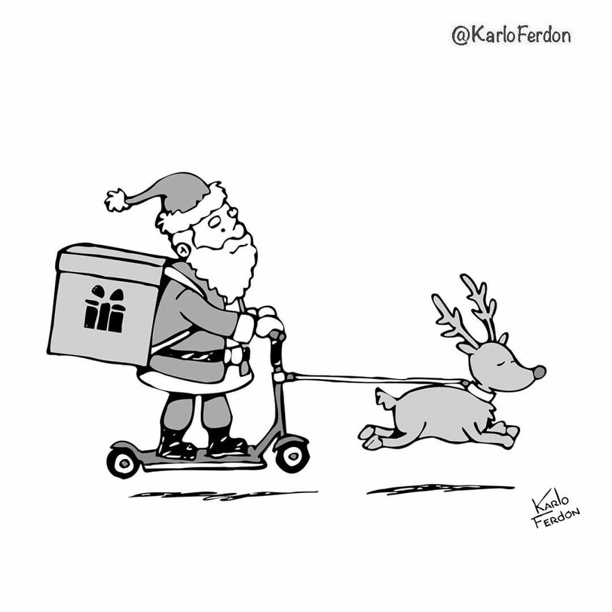 Artist’s 85 New Hilarious Silent Comics With Witty Twists