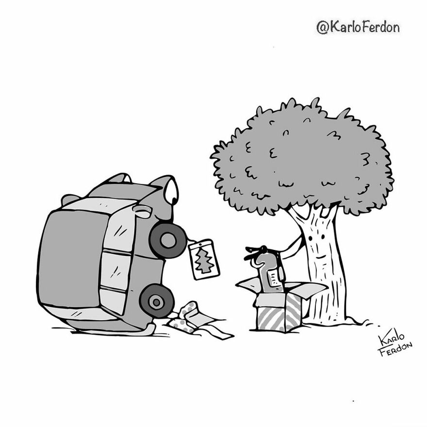 Artist’s 85 New Hilarious Silent Comics With Witty Twists