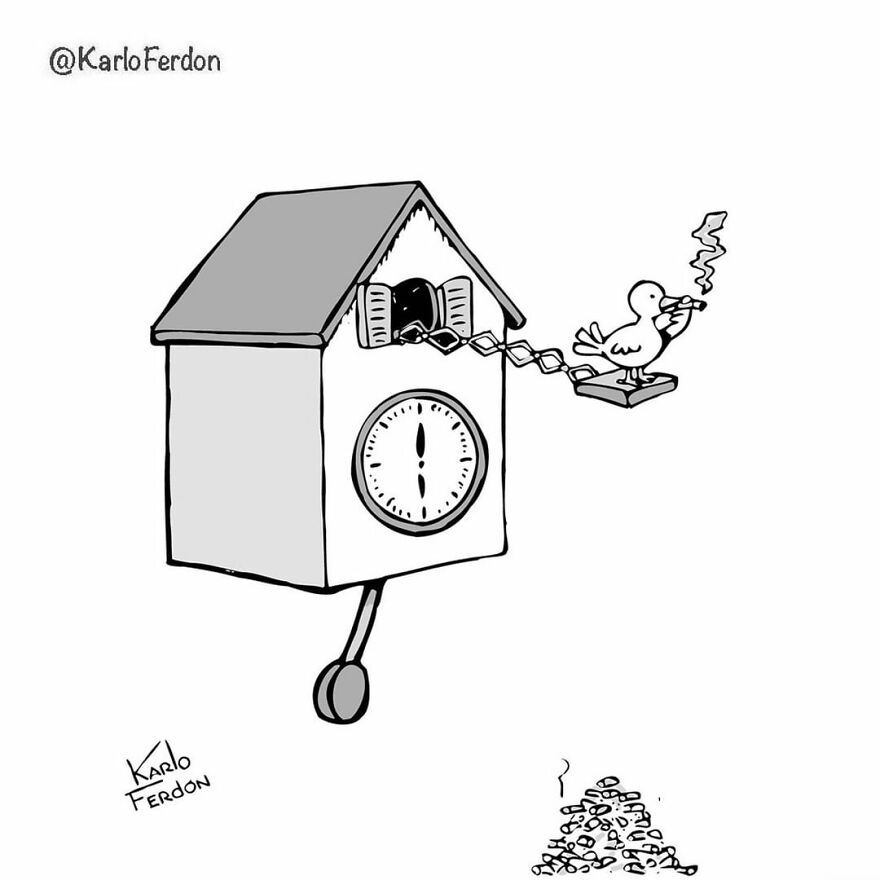 Artist’s 85 New Hilarious Silent Comics With Witty Twists