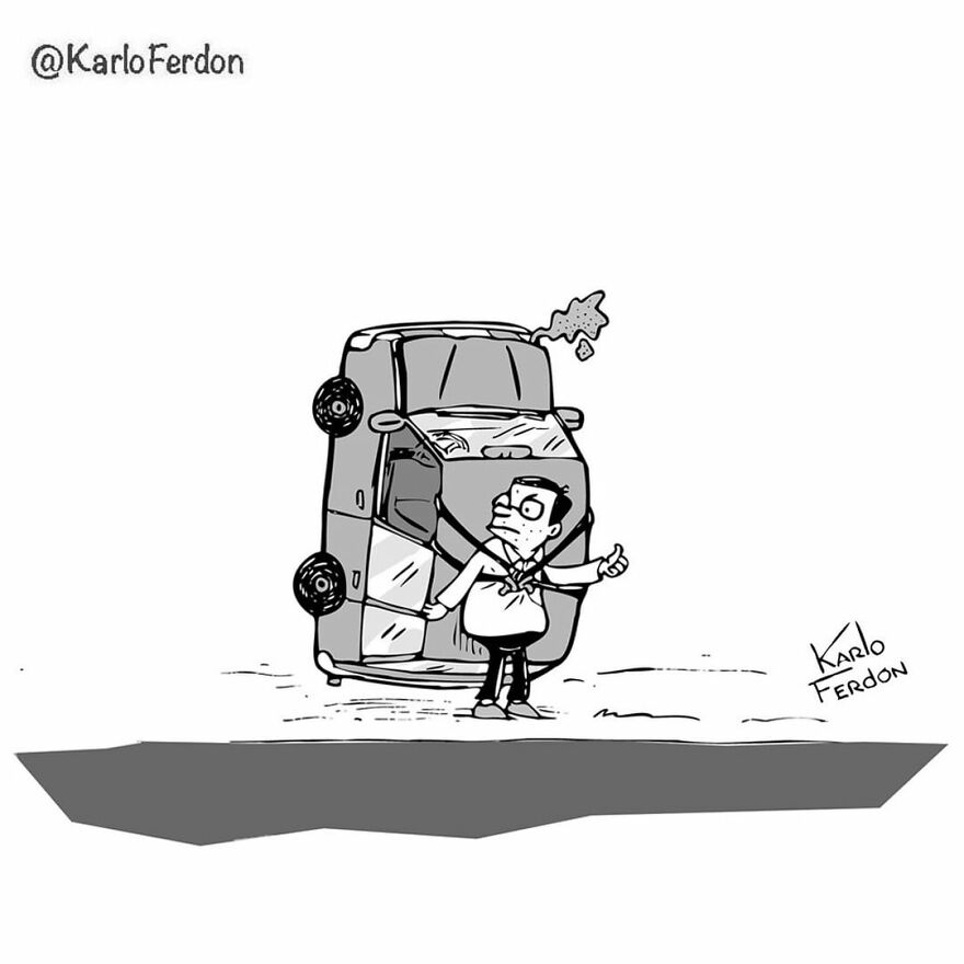 Artist’s 85 New Hilarious Silent Comics With Witty Twists