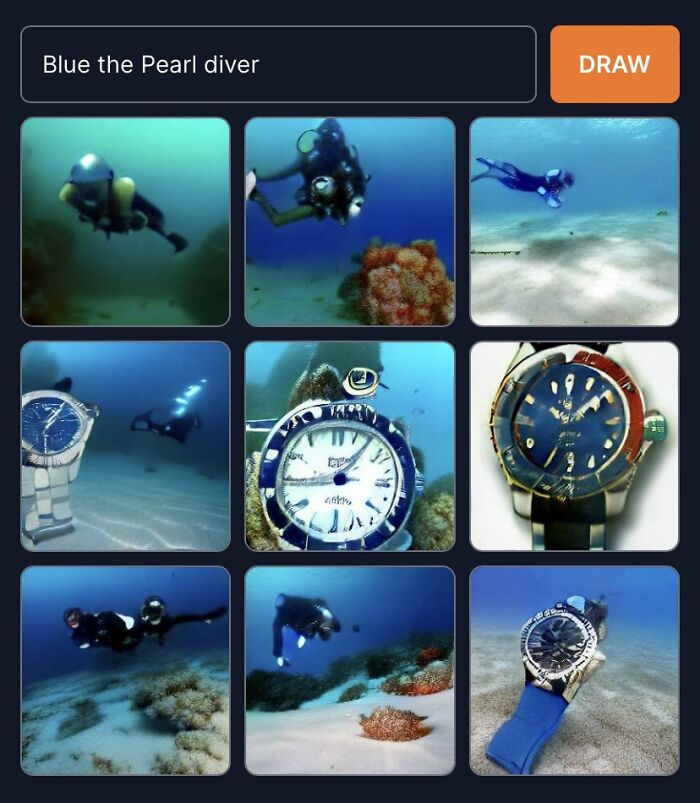 Blue The Pearl Diver. Underwater Diver, Underwater Watch