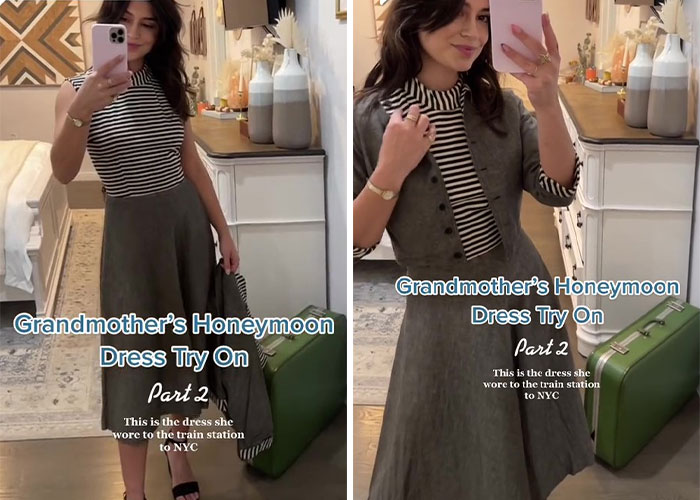 Woman Goes Viral After Trying On Grandma’s 1950s Honeymoon Outfits Woman Goes Viral After Trying On Grandma’s 1950s Honeymoon Outfits