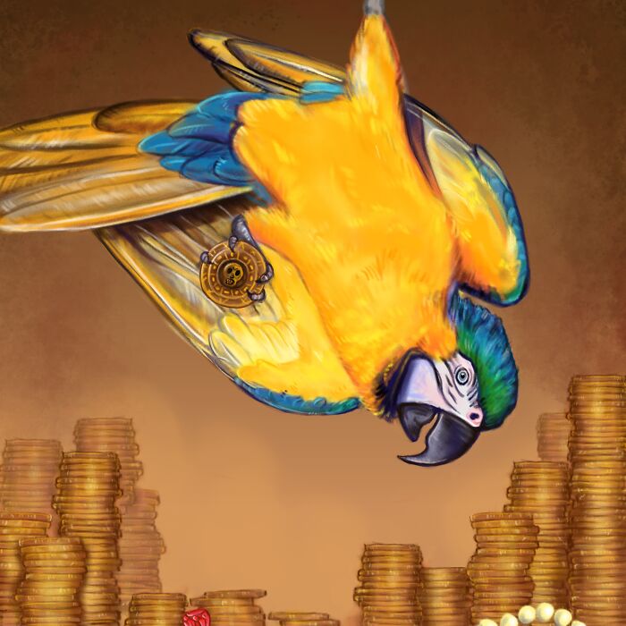 Mischievous Blue And Gold Macaw