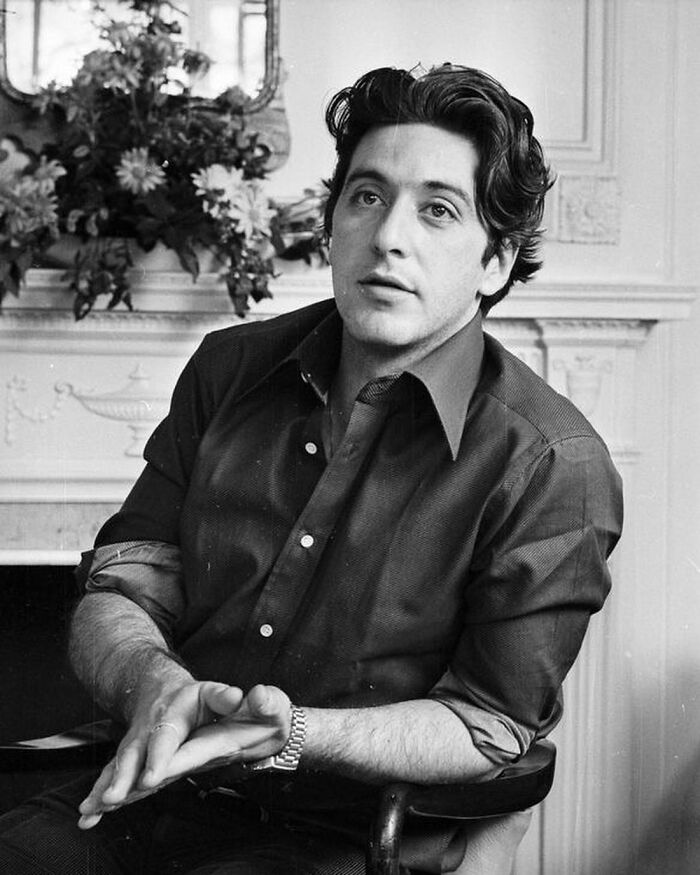 Al Pacino fotografiado por Steve Wood, 1974