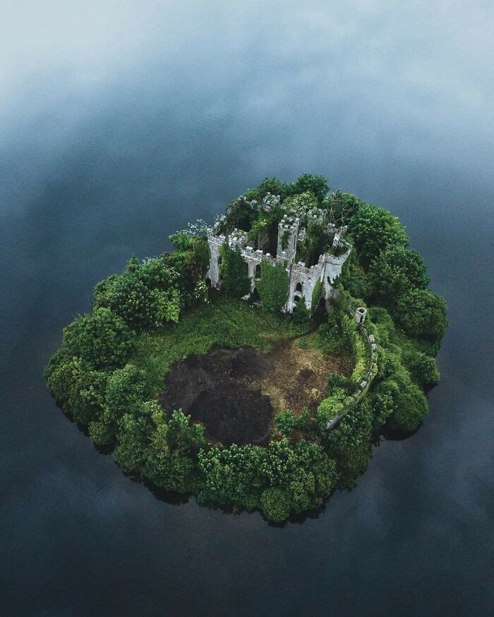 Mcdermott's Castle, Abandoned Fairytale Irish Castle In The Middle Of A Lake, County Roscommon, Ireland