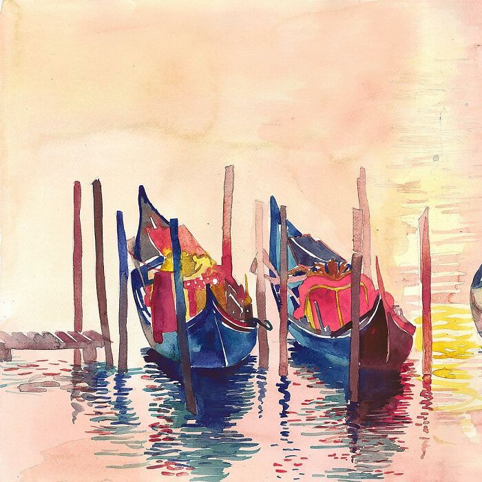 I Show The Beauty Of Venice With My Watercolor Paintings