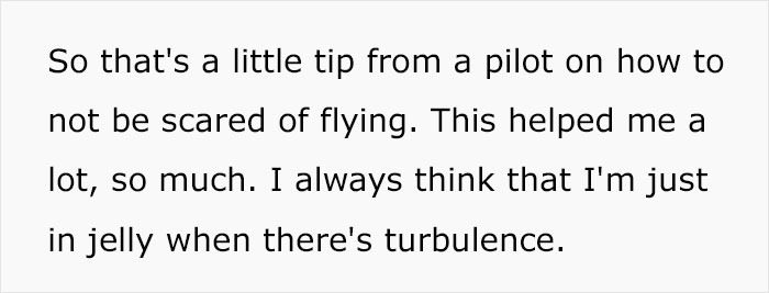 Woman Shares An Example Of Why Turbulence Should Not Scare You And Millions Find It Helpful Woman Shares An Example Of Why Turbulence Should Not Scare You And Millions Find It Helpful