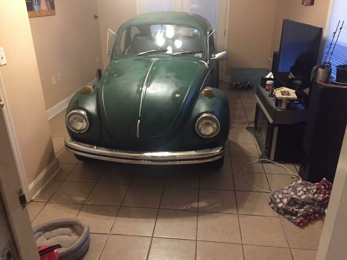 I Found Out That Our Volkswagen Fits In The Den. I Will See What The Wife Thinks When She Gets Home