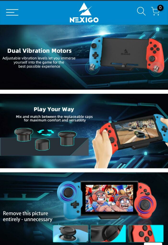 I Was Told This Belongs Here? Switch Controller Marketing Copy.