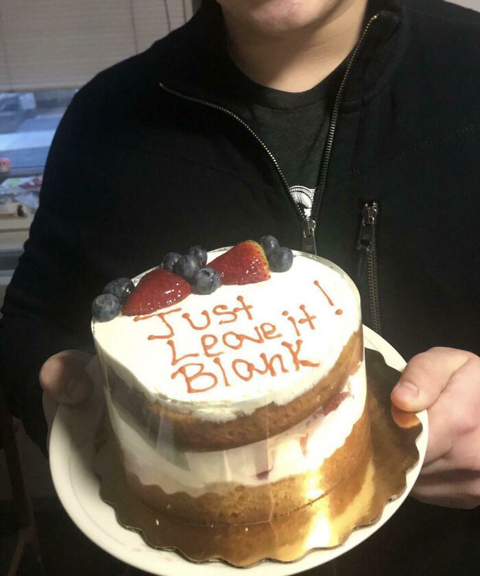 Blank Birthday Cake