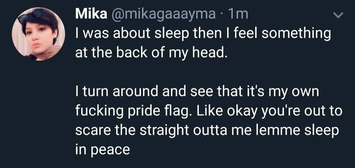 You Don't Realize You're Gay. A Pride Flag Decides You Are And Hits You In The Head During The Night
