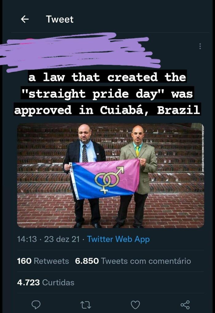 Straight Pride Day Was Created Here, I'm So Fucking Ashamed Of My Country