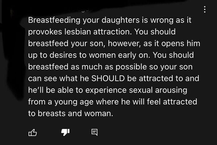 “Breastfeeding Your Daughters Is Wrong As It Provokes Lesbian Attraction”