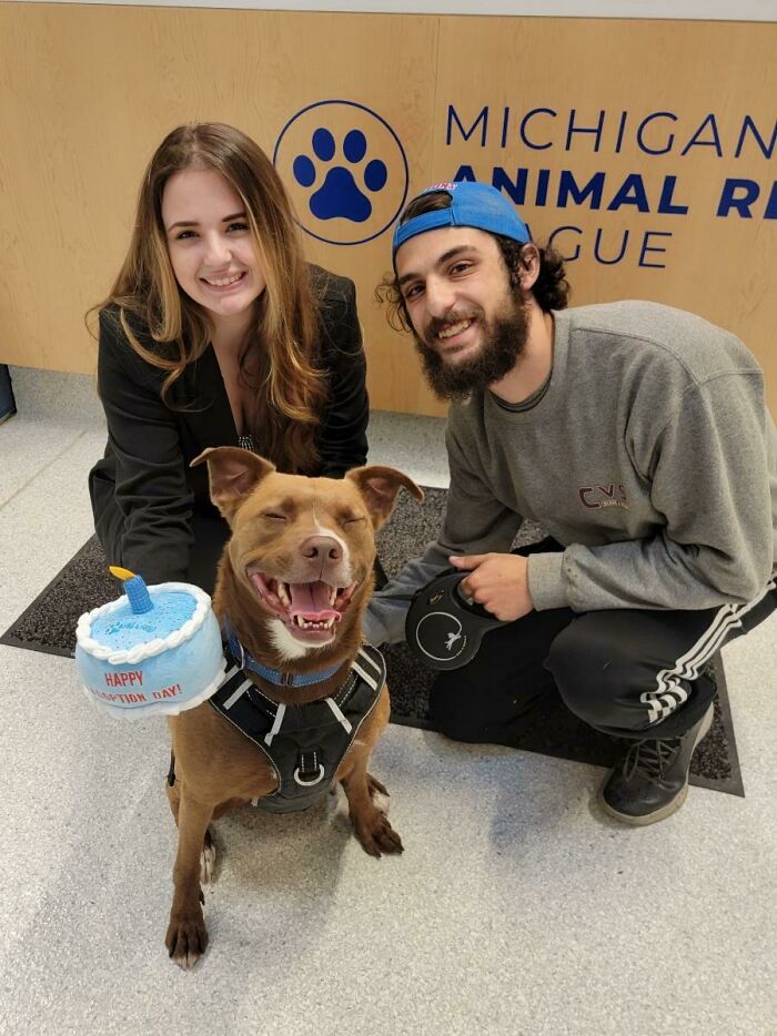 Malcolm, Our Longest-Tenured Resident At The Shelter, Officially Got Adopted By His Foster Family