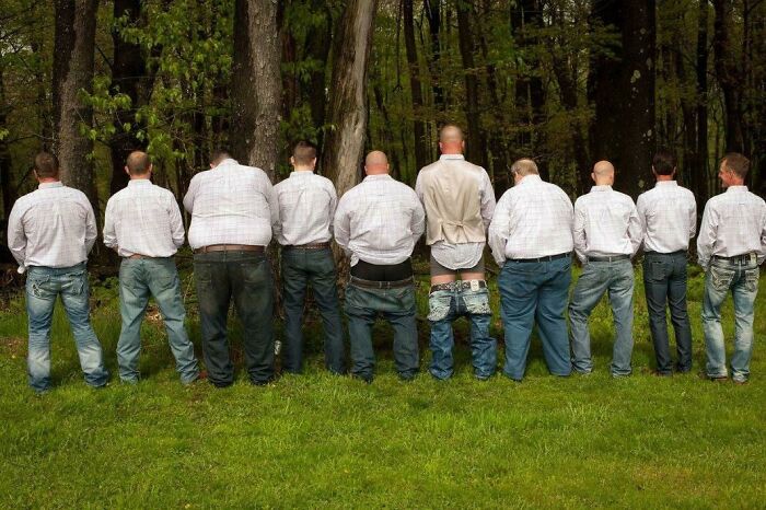 Facebook Delivers This White Trash Wedding. I Guess They're Pissing? Best Man Is Also Wearing A Sidearm
