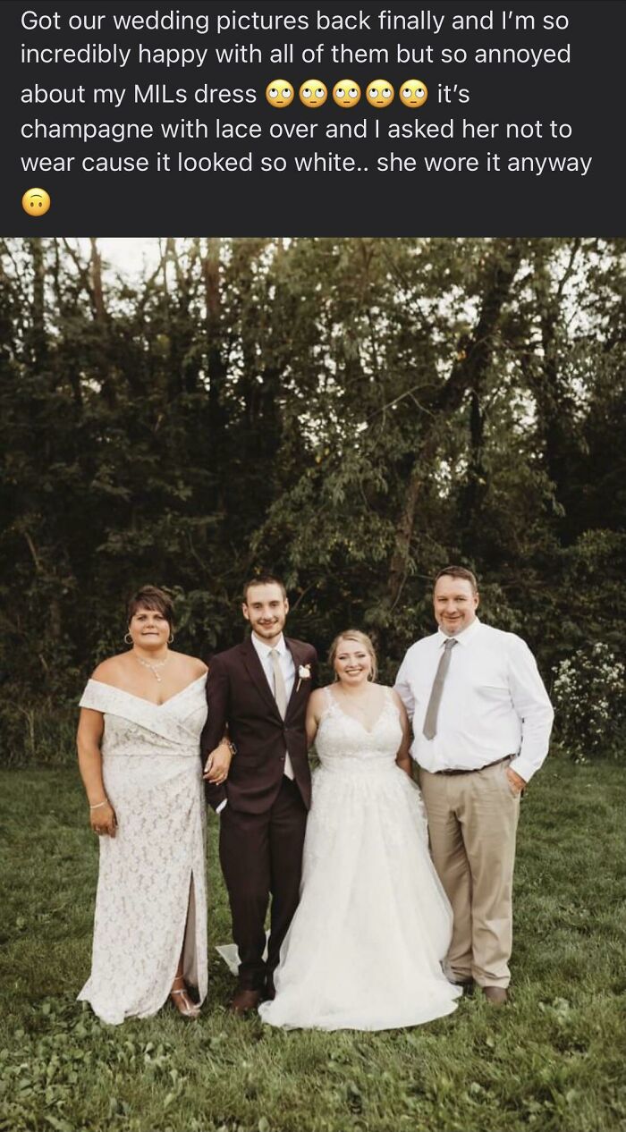 Bride Asks Mil Not To Wear A White Dress, Mil Does Anyways