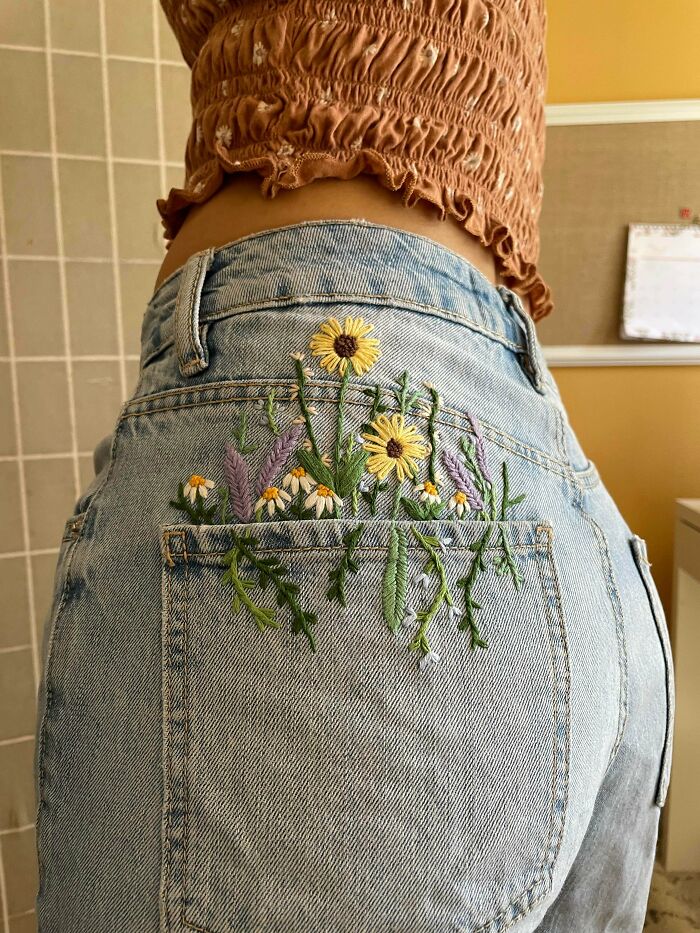 Inspired By A Post Here Last Week Made My Own Pocket Flowers 