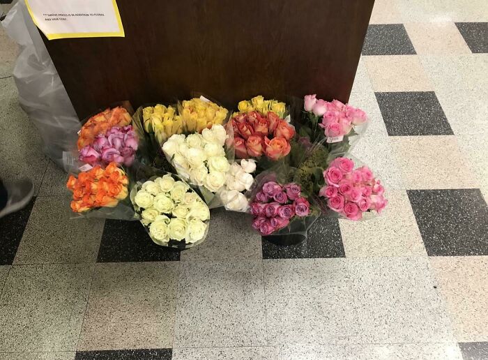 My Husband Stops By Our Local Grocery Store Every Friday To Get Roses For Me. Today They Hid All The Roses Behind The Counter So He Could Have First Choice
