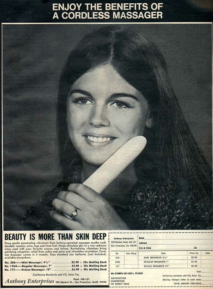 Beauty Is More Then Skin Deep, Cordless Massager, Anthony Enterprises, 1971