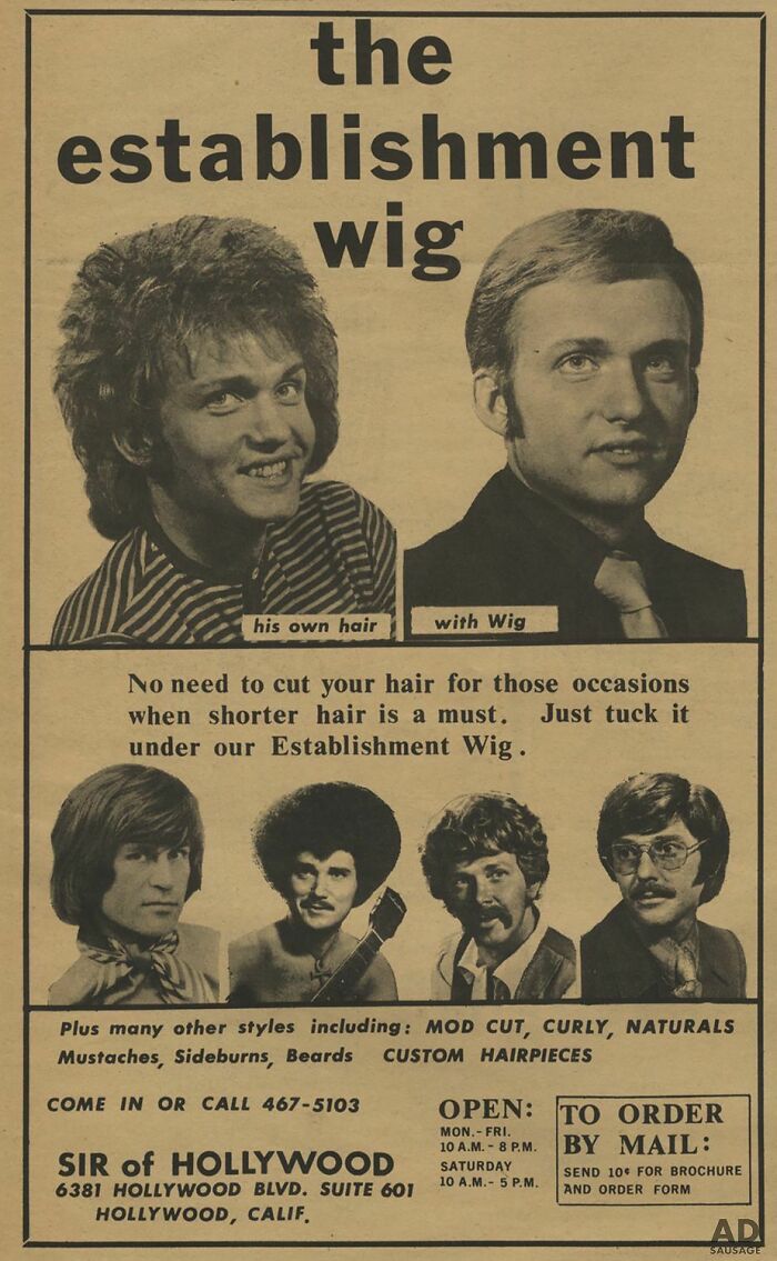 The Establishment Wig, 1968