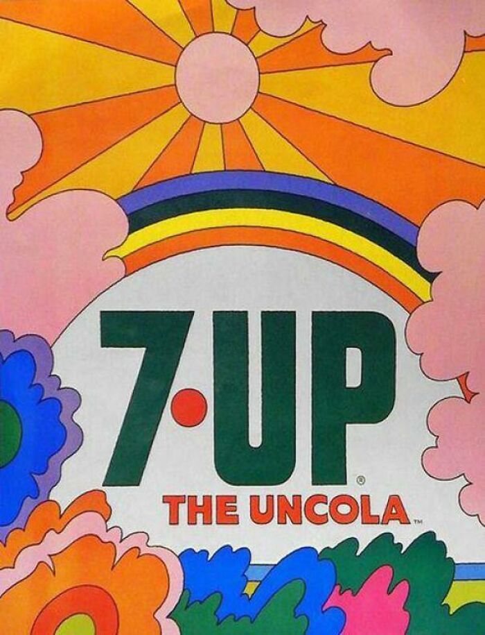 7up Advertisement - John Alcorn. Illustration For 7up – The Uncola, Late 1960s Print Design