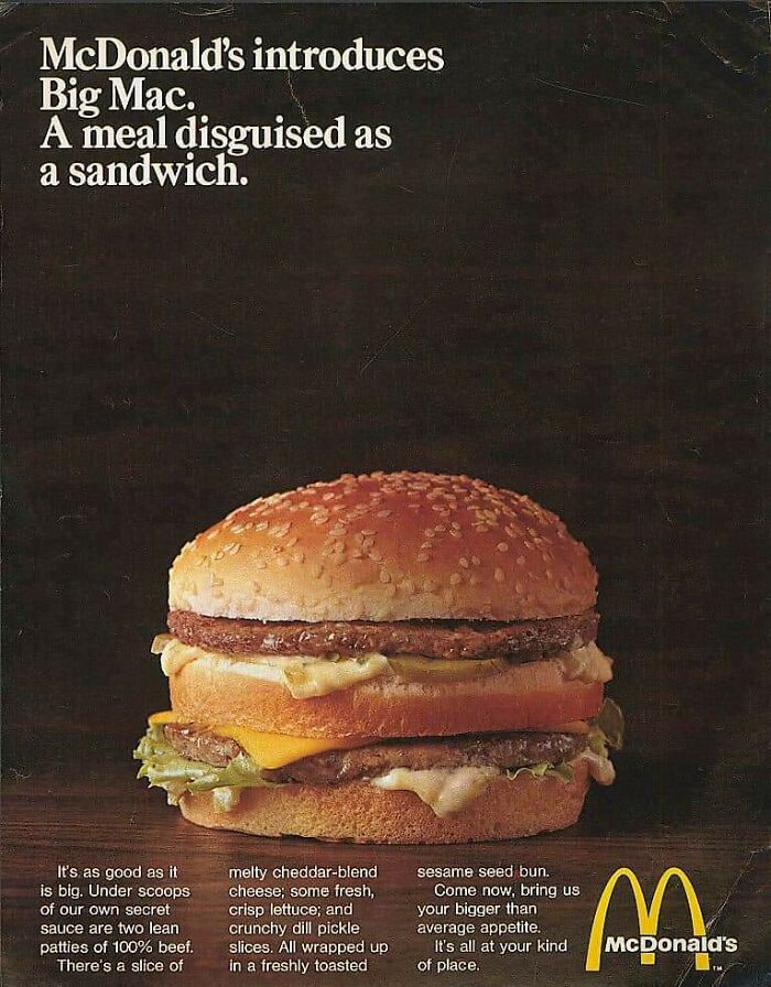 The First-Ever Advertisement For McDonald's Big Mac, 1968