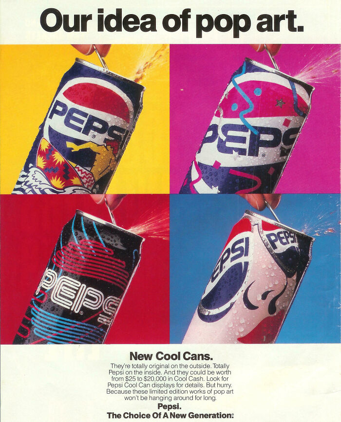 Pepsi Cool Cans, 1990