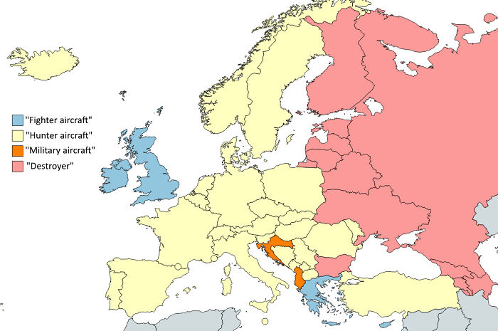 "How Europe And Neighbouring Countries Refer To Their Fighter Aircraft"