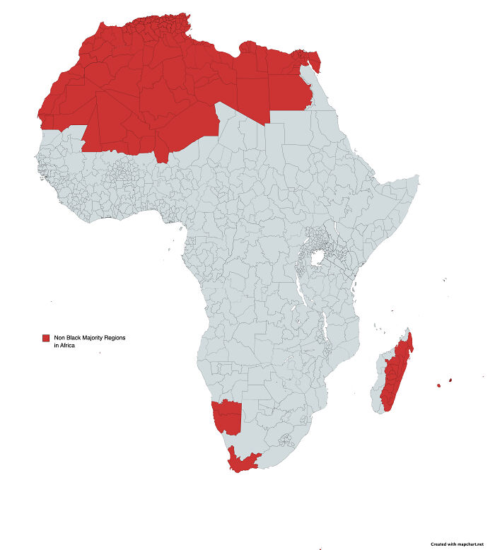 Non Black Majority Regions In Africa