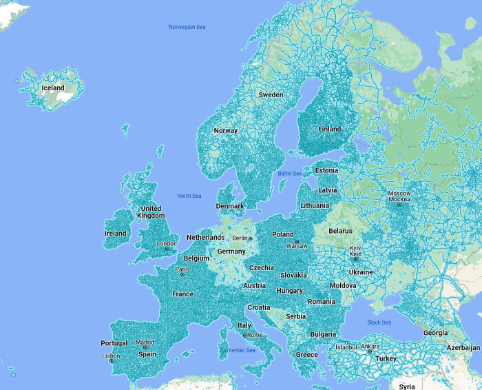 Streetview Coverage In Europe (2022)