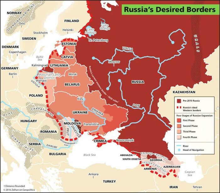 Russia's Desired Borders According To Peter Zeihan