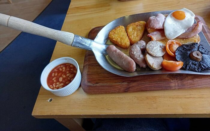 A Good Old British Fry Up, On A Shovel