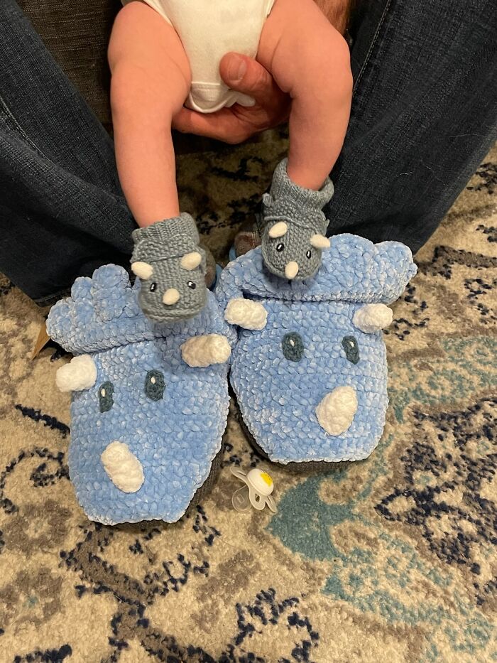Loved My Son's Slippers So Much I Had To Commission Someone To Make Me A Matching Pair