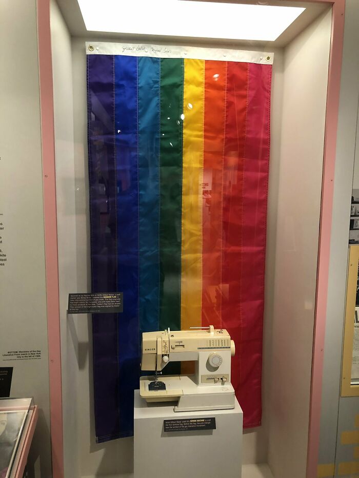 The Original Gay Pride Flag, And The Sewing Machine It Was Made On