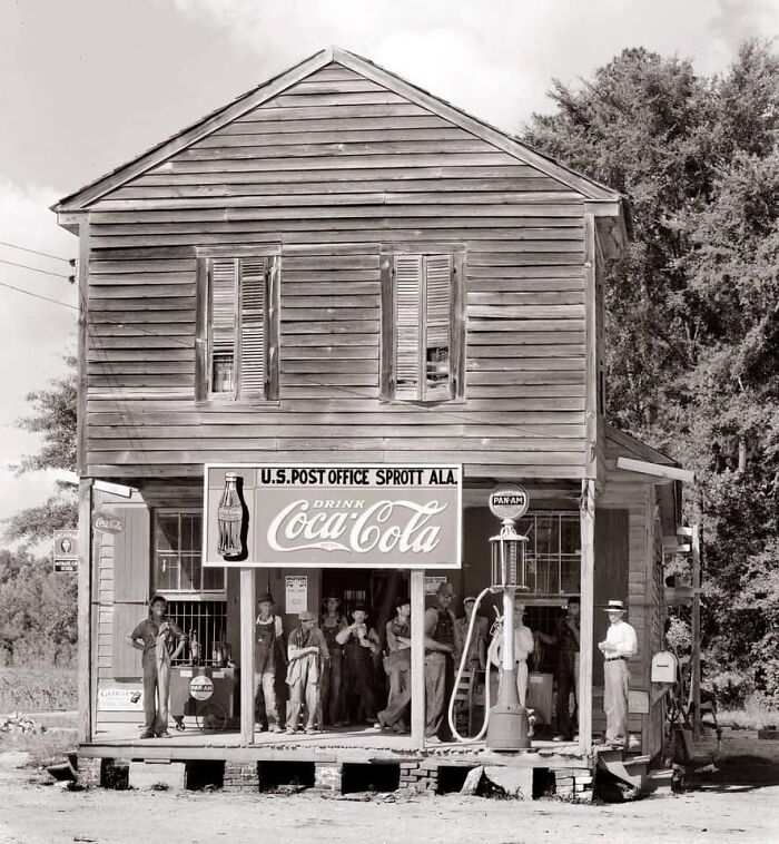 The Locals Hang Out On The Portch Of The Crossroads Store. (Sprott, Alabama. 1935 Or 1936) By Walker Evans.