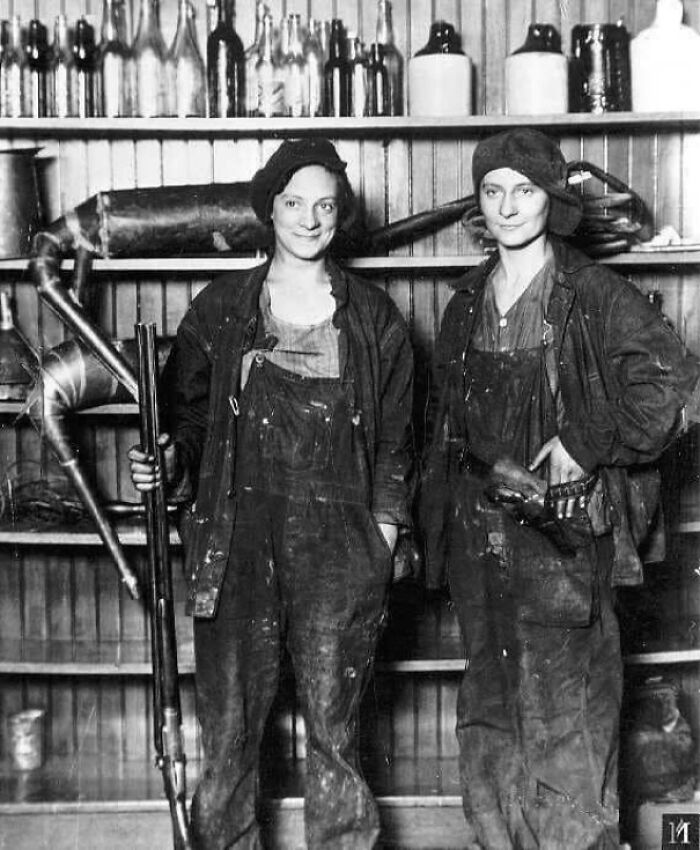 Women Bootleggers And The Tools Of Their Trade. [prohibition - 1920 To 1933.]