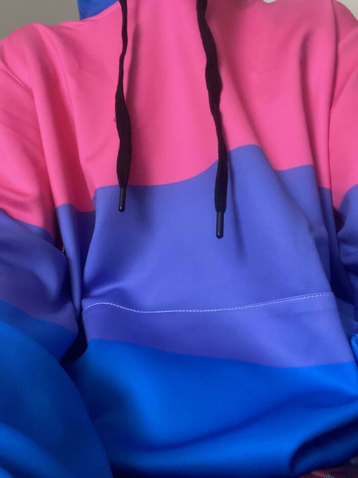 Recently Came Out And My Parents Got Me A Bi Hoodie For My Birthday