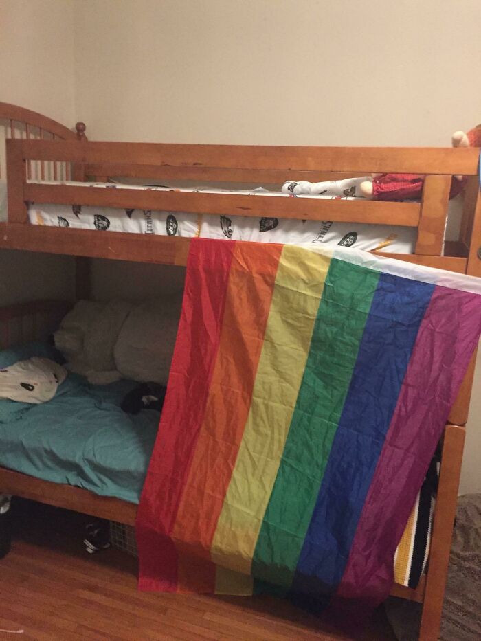 I Had Recently Got A Pride Flag And I Had It Hidden In My Closet